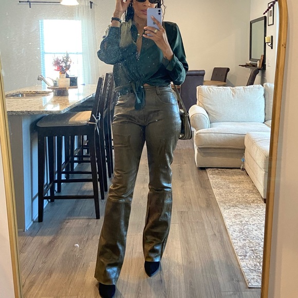 Wilson’s Leather Maxima Green Leather Pants - Picture 8 of 8